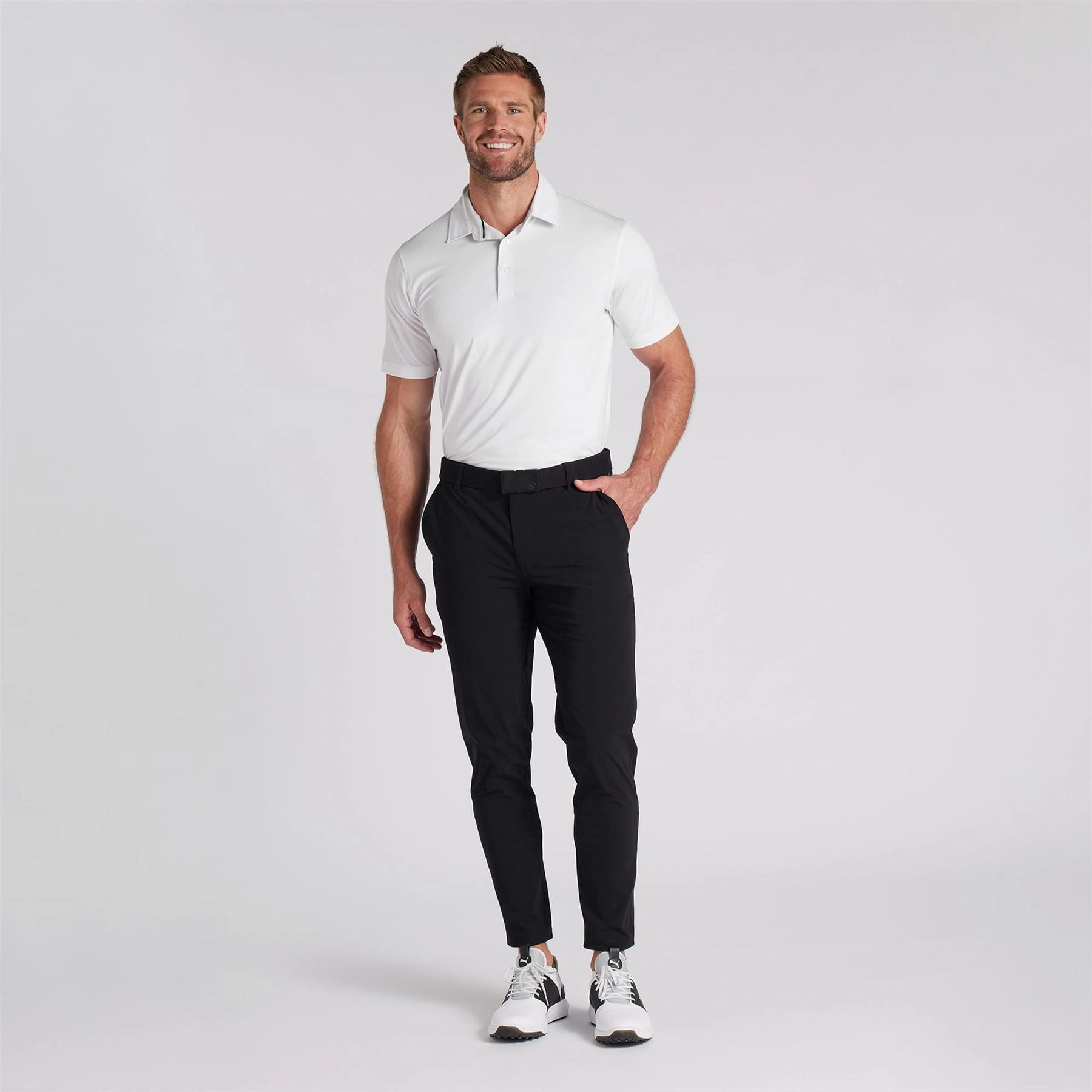 101 Evo Golf Trousers Black Durable Stitching Breathable mesh