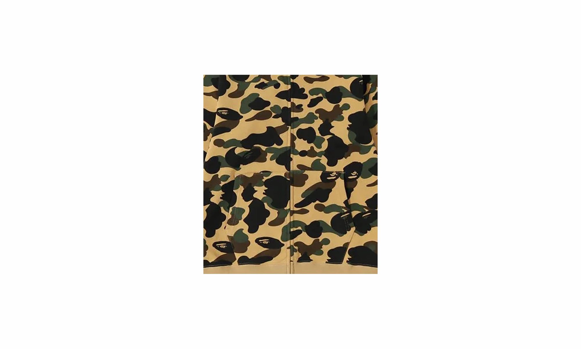 1st Camo Shark Full Zip Hoodie 'Yellow' "YELLOW"