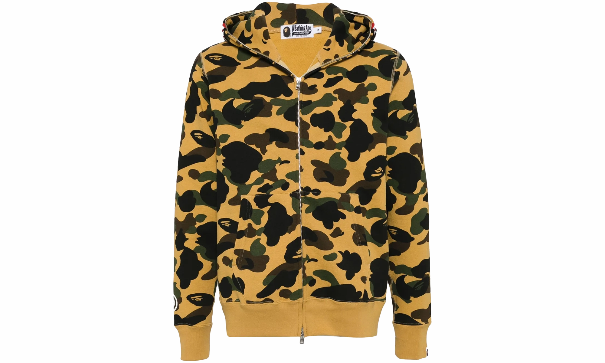 1st Camo Shark Full Zip Hoodie "Yellow"