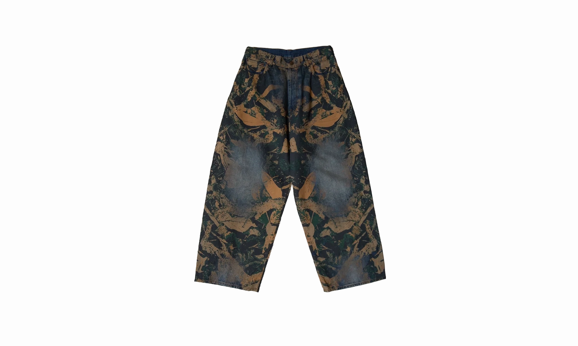 2023 Fit Jeans "Forest Camo" Stylish Vibrant Smooth zipper closure