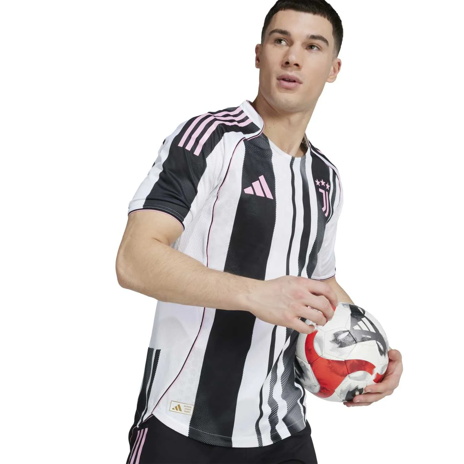 25/26 Juventus Authentic Home Jersey -Mens StretchableFabric Chic Edge