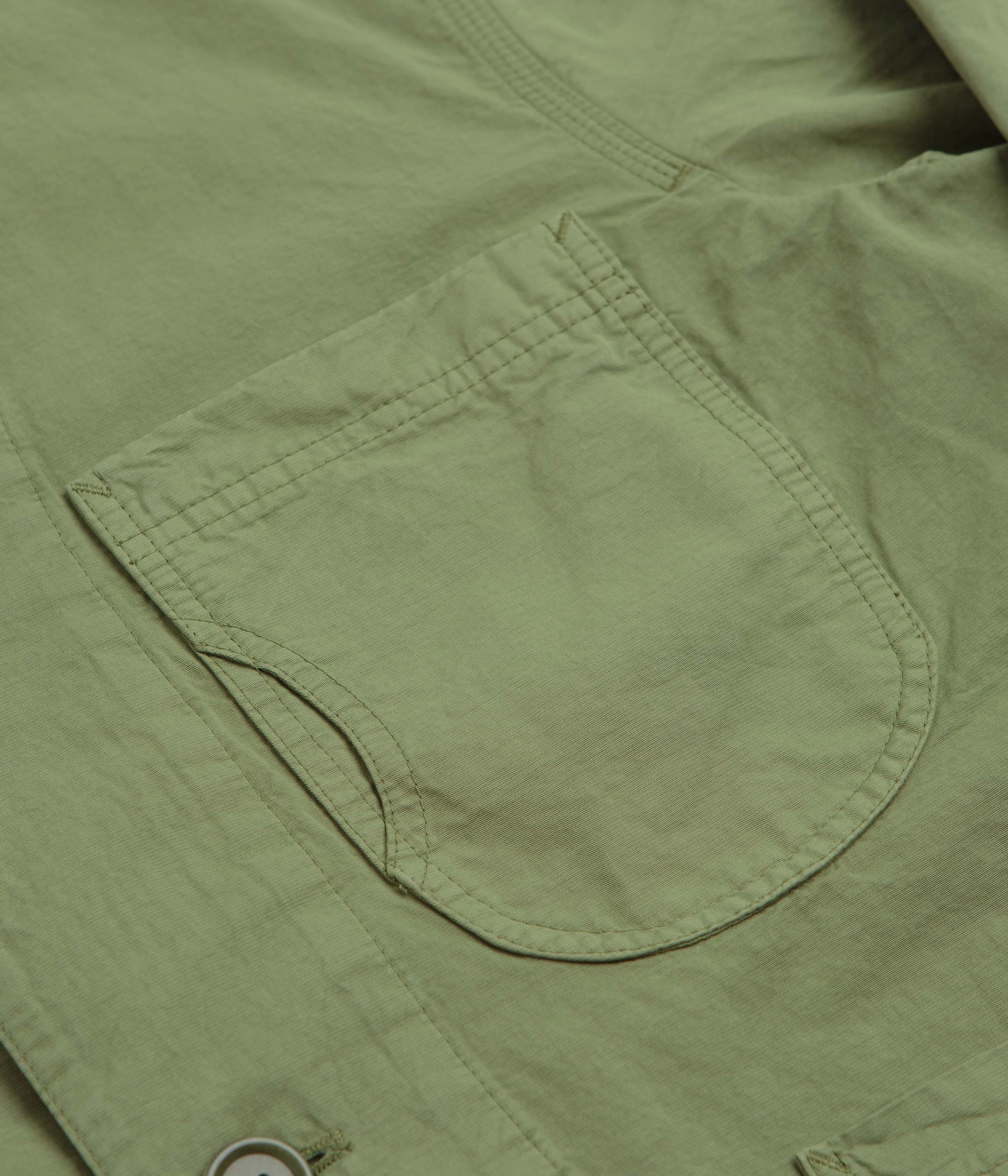 YMC Construction Jacket - Green Recycled Polyester High Collar Fit