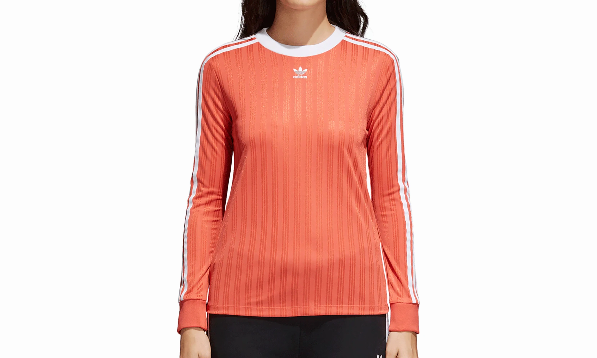 Stretch Ease 3-Stripes Adicolor Sweatshirt "Trace Scarlet / White"