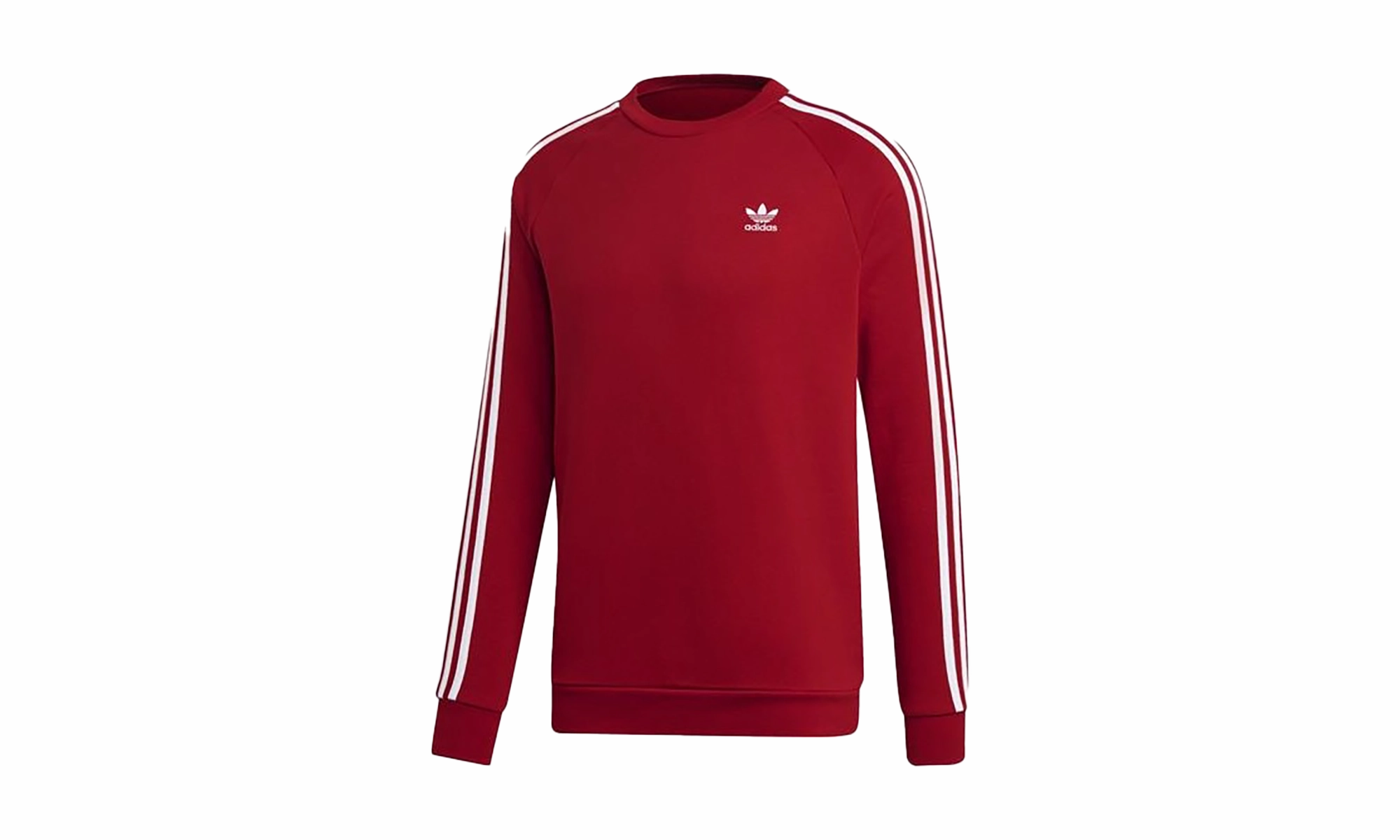 3 Stripes Crew Neck Sweatshirt "Red" Smile Ease GridTexture