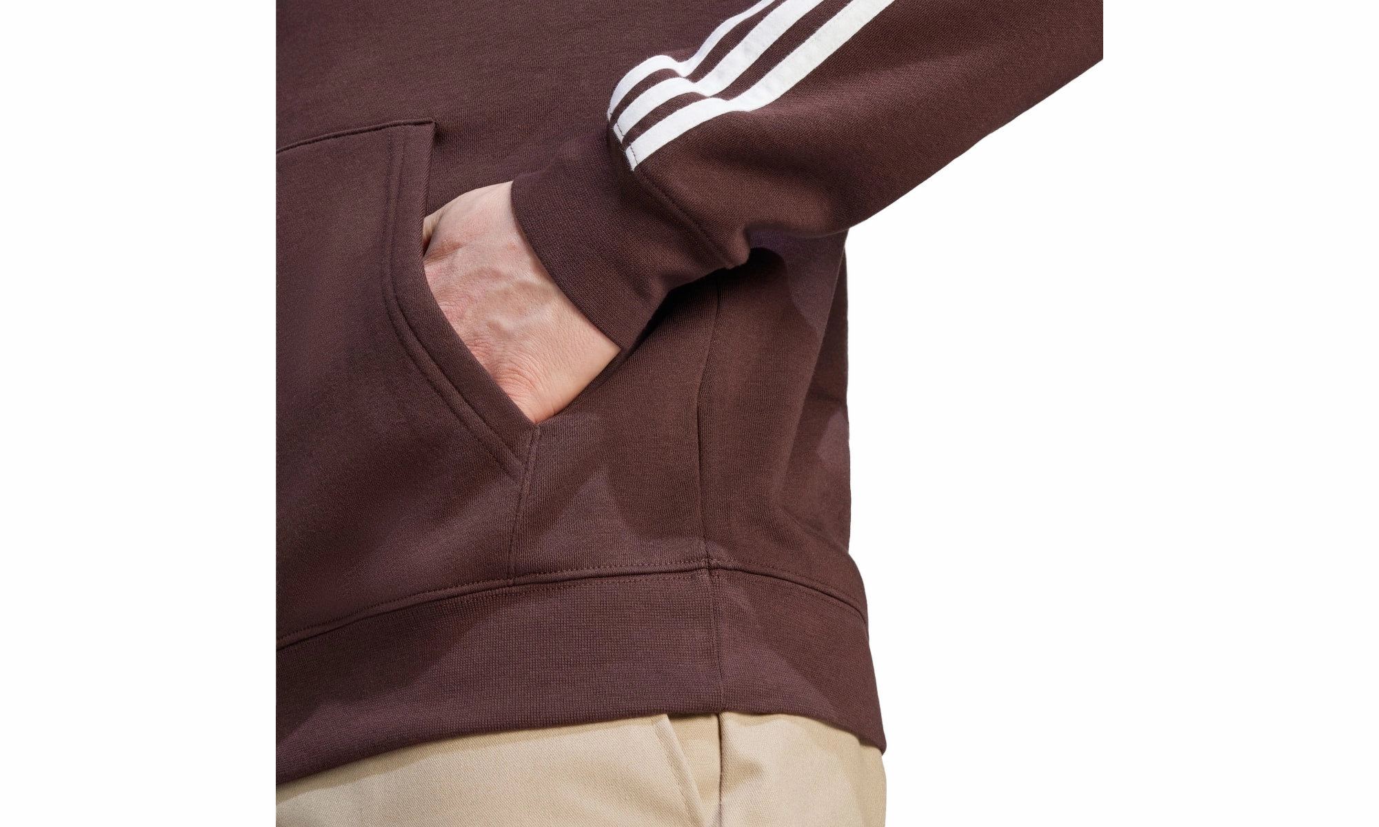 3-STRIPES HOODY "Brown" Luxury Core