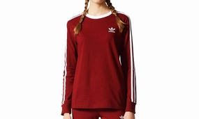LayeredConstruction 3-Stripes Longsleeve T-Shirt "Collegiate Burgundy / White"