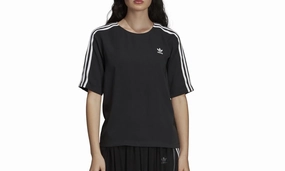 3-Stripes T-Shirt "Black / White" Durable Reinforcements Matte Tone