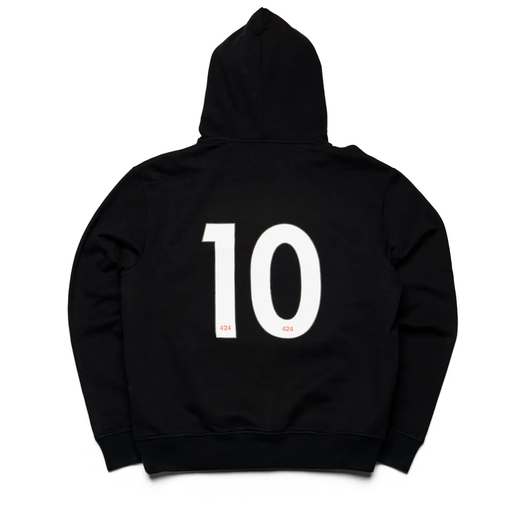 Yacht club style 424 Felpa Stampata Hoodie - Black