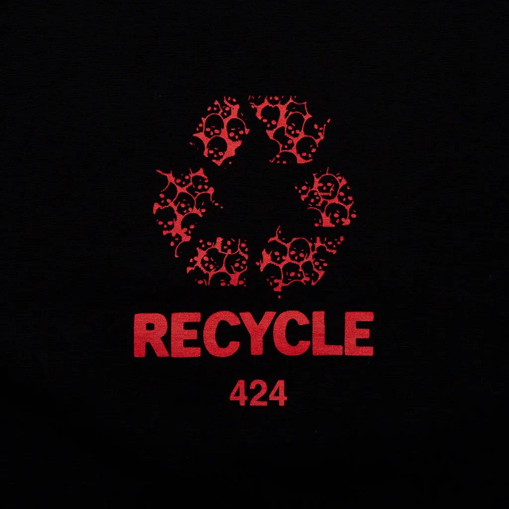 424 Recycle Tee - Black/Red Business Trip