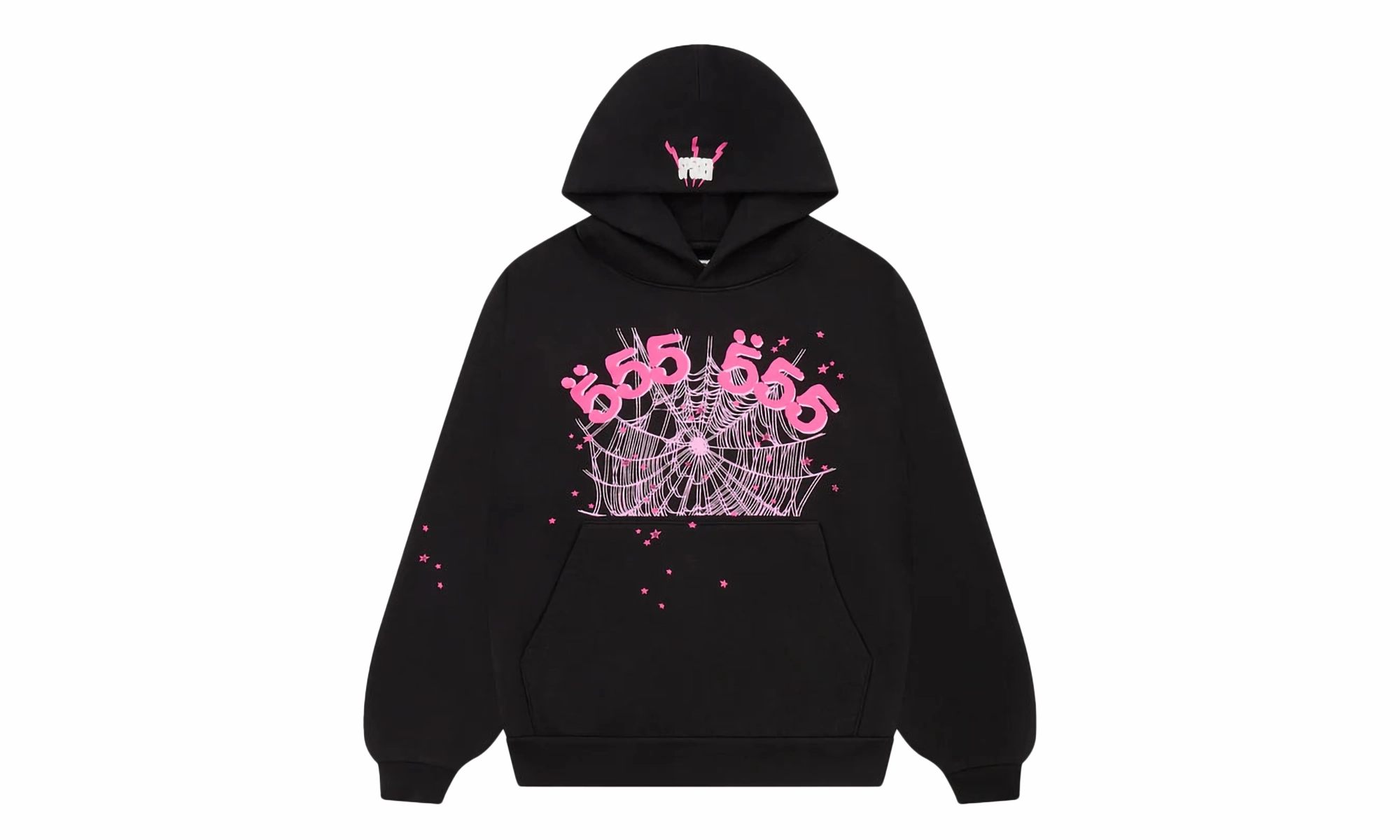555 WEB HOODIE & SWEATSHIRT "Black, Pink"