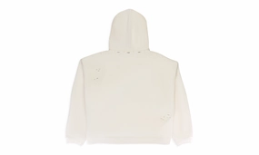 ??WINDOWS24?? RETRO DISTRESSED WHITE HOODIE "White"