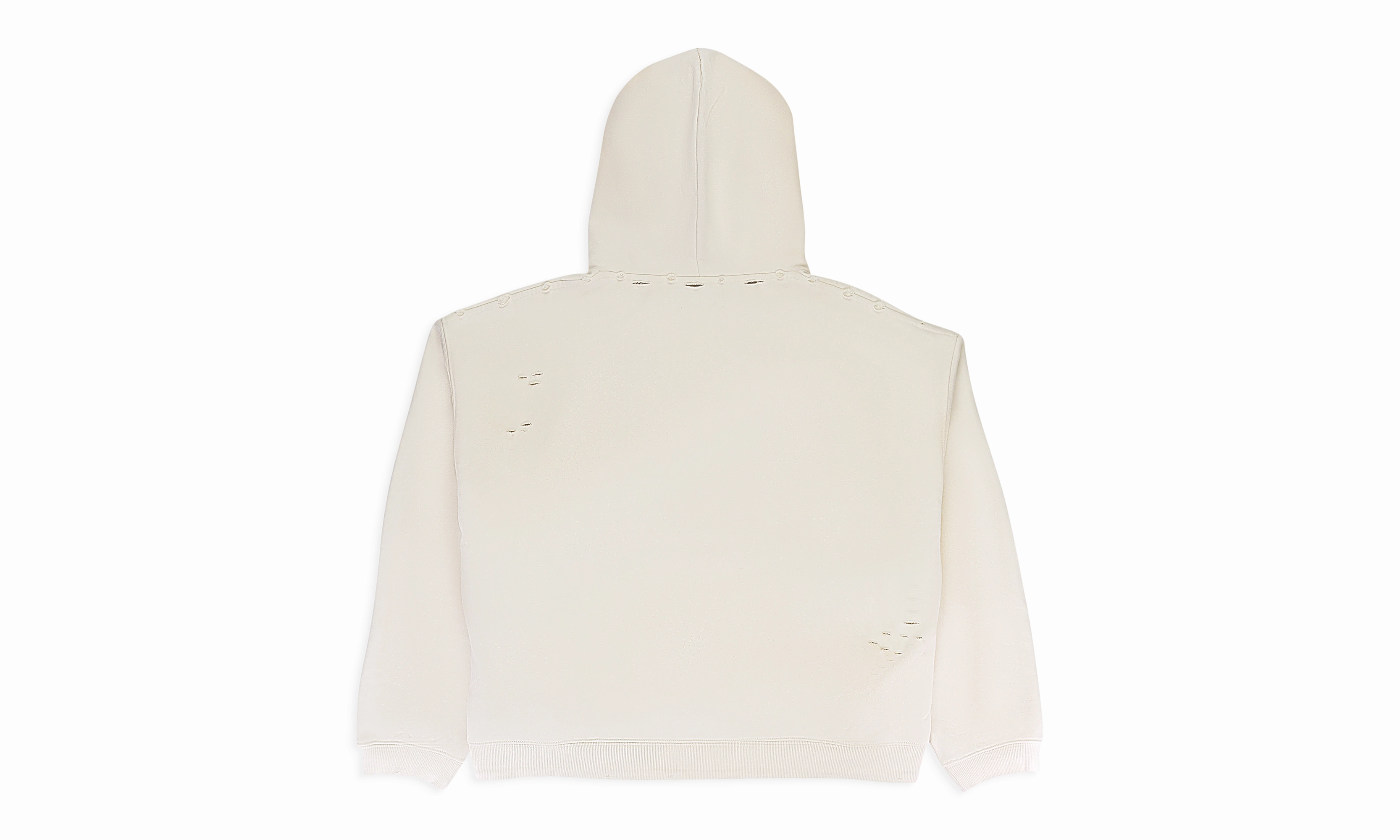 ??WINDOWS24?? RETRO DISTRESSED WHITE HOODIE "White"