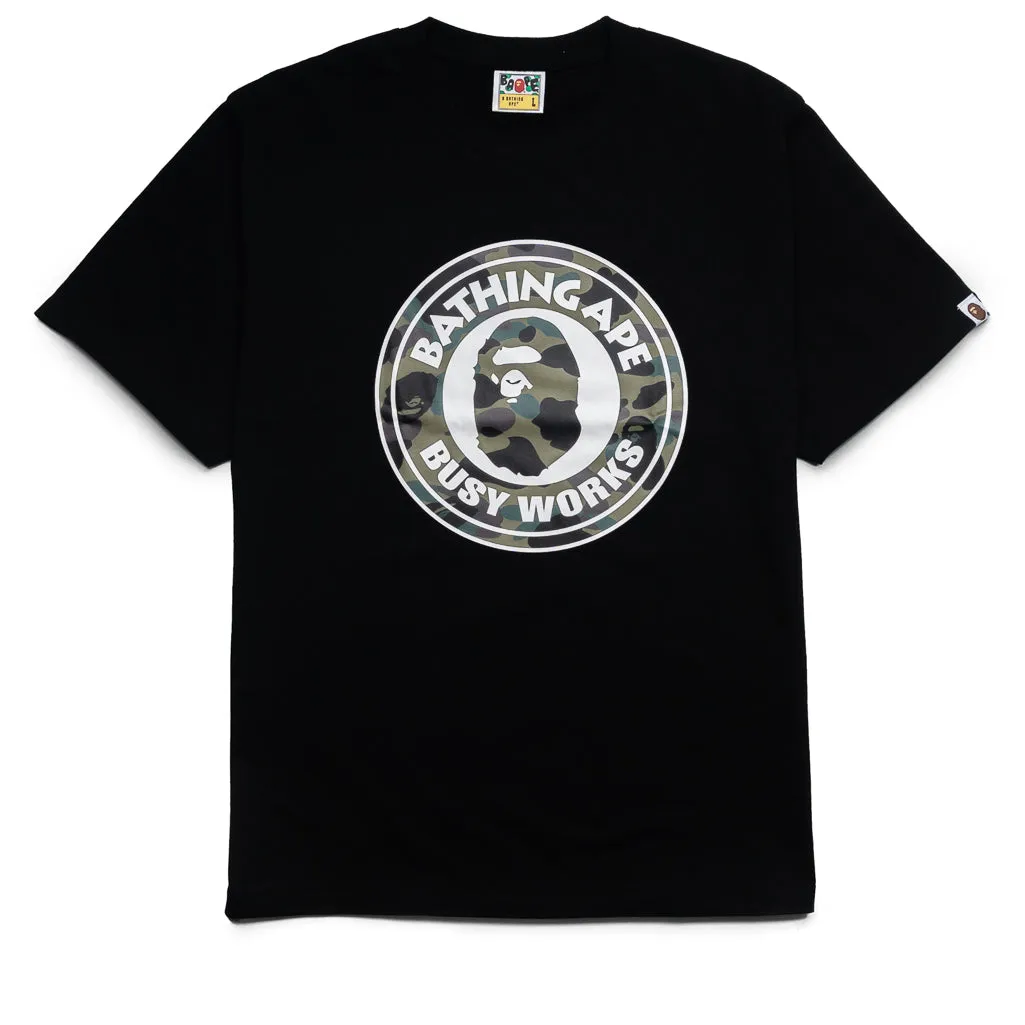 A Bathing Ape 1st Camo Busy Works Tee - Black/Green poncho silhouette