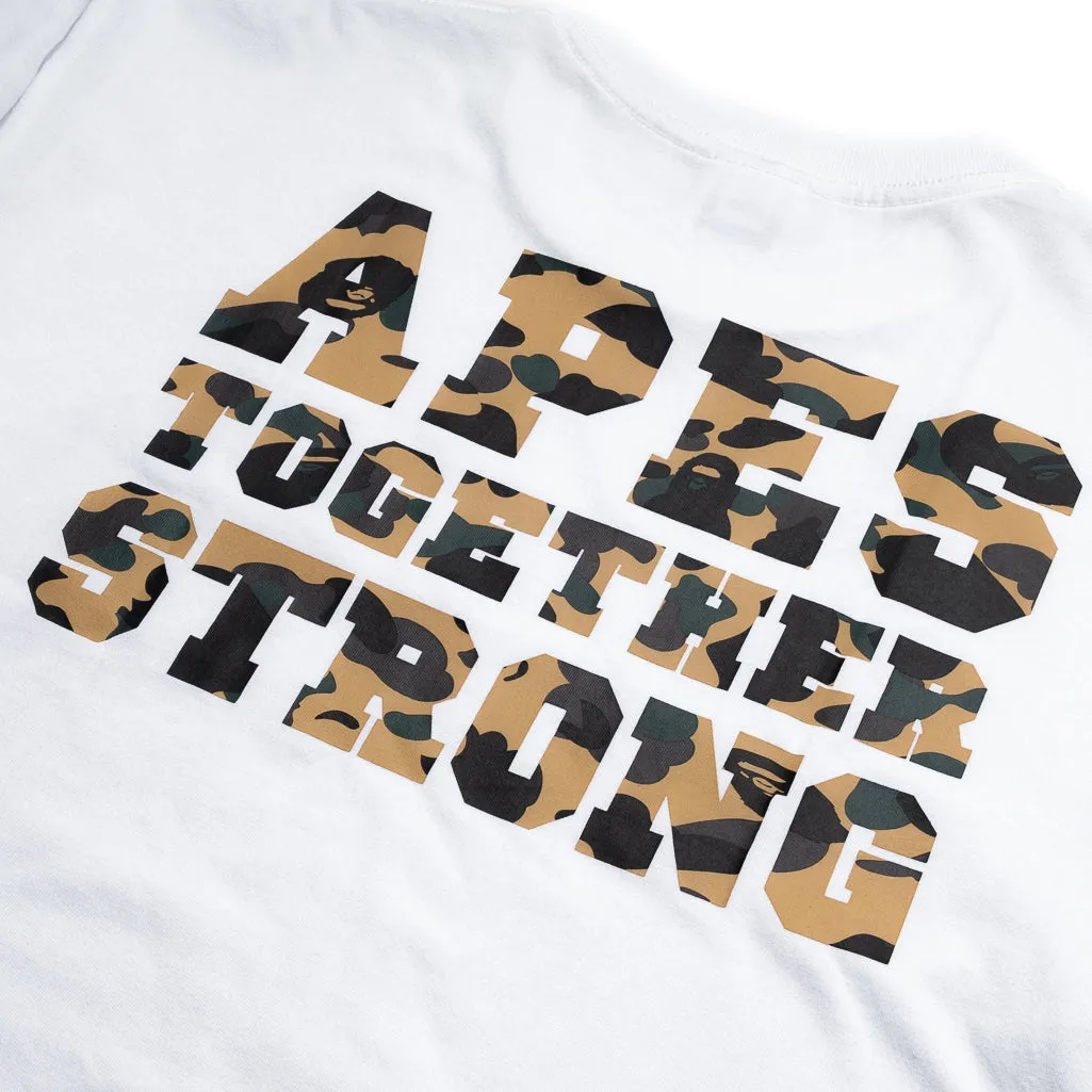 Chic A Bathing Ape 1st Camo College ATS Tee - White/Yellow