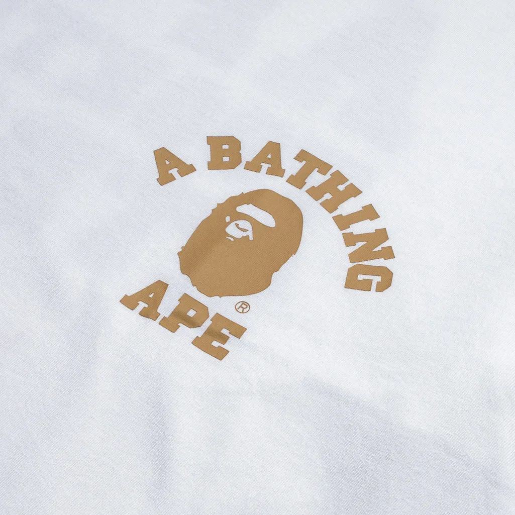 A Bathing Ape 1st Camo College ATS Tee - White/Yellow label