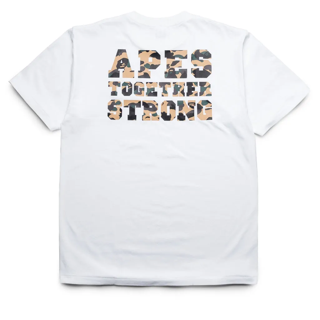 library venue A Bathing Ape 1st Camo College ATS Tee - White/Yellow