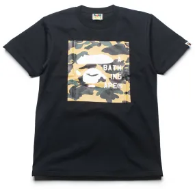 A Bathing Ape 1st Camo Face Tag Logo Tee - Black Youth