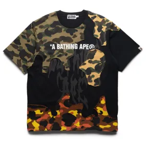 ruffled hem Decorative details A Bathing Ape 1st Camo Upcycled Logo Tee - Black