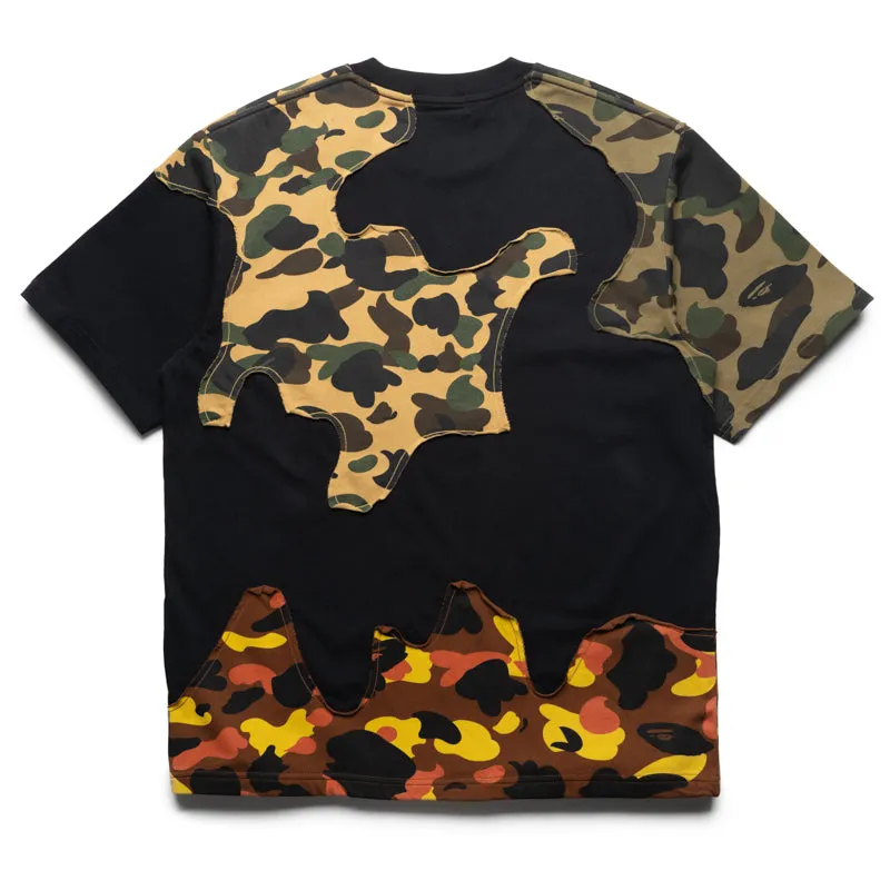 A Bathing Ape 1st Camo Upcycled Logo Tee - Black sports scene shopping
