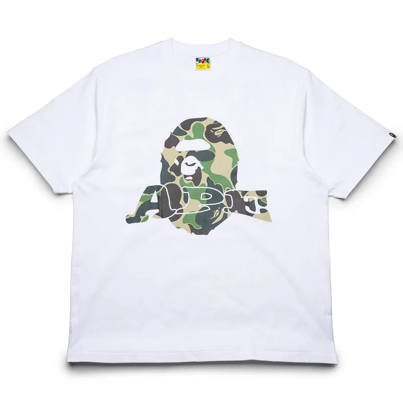 A Bathing Ape ABC Camo Head Tee - White theme park