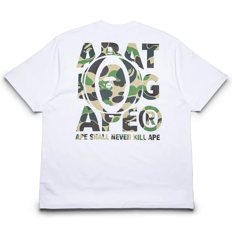A Bathing Ape ABC Camo Head Tee - White ping pong venue