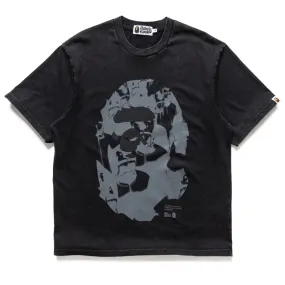 A Bathing Ape Ape Head Heavy Washed Tee - Black bows