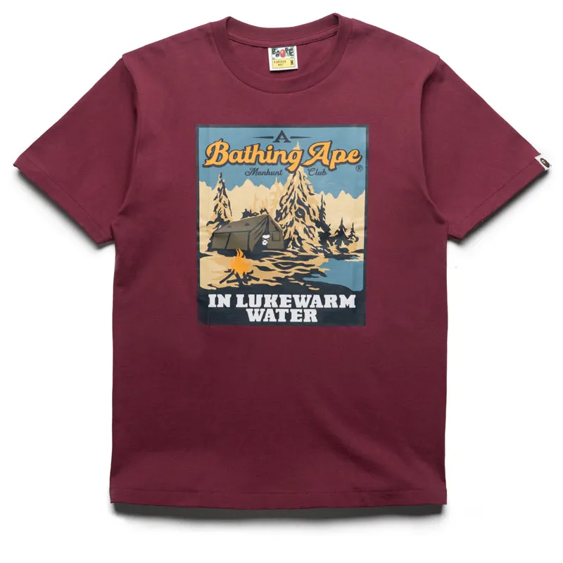 cricket venue A Bathing Ape Base Camp Tee - Burgundy
