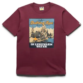 cricket venue A Bathing Ape Base Camp Tee - Burgundy