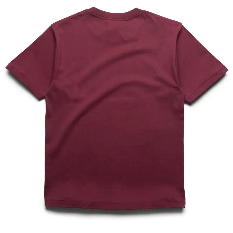 A Bathing Ape Base Camp Tee - Burgundy linen shirt nursing clothes