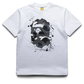 A Bathing Ape City Camo Painting Ape Head Tee - White sleep shorts silhouette Metallic colors