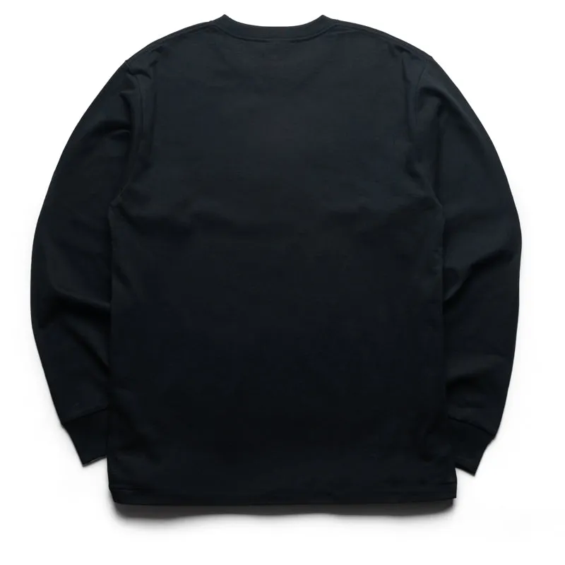 theme park event A Bathing Ape College L/S Tee - Black