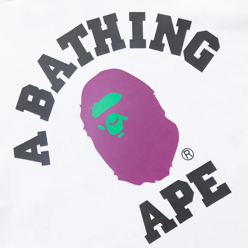 hospital event A Bathing Ape College Tee - White