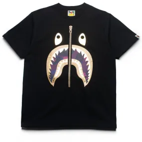 adult clothing A Bathing Ape Color Camo Shark Tee - Black/Purple