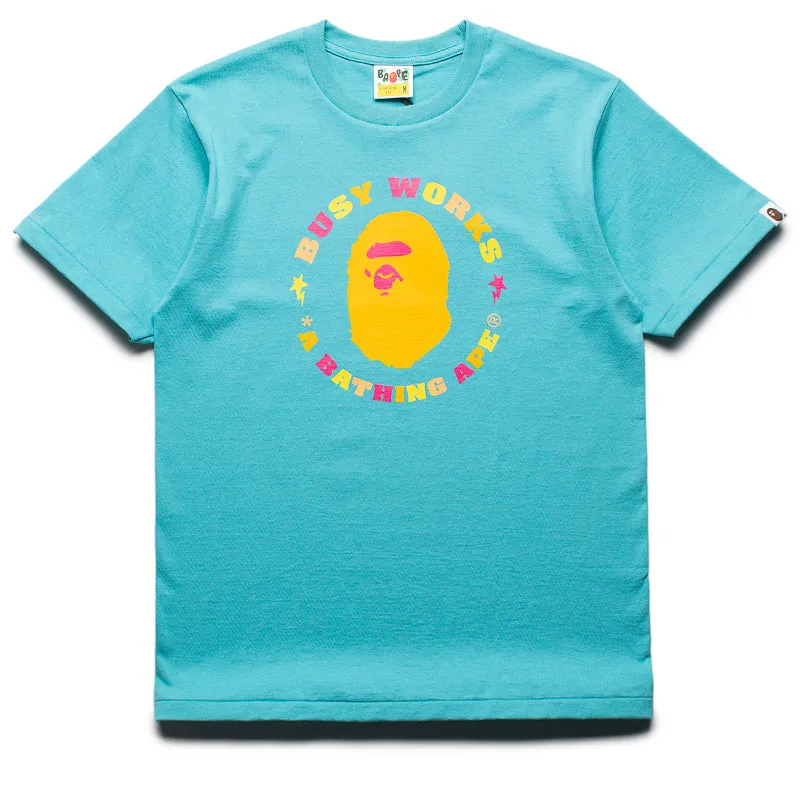 A Bathing Ape Colors Busy Works Sta Tee - Blue hospital event Pin