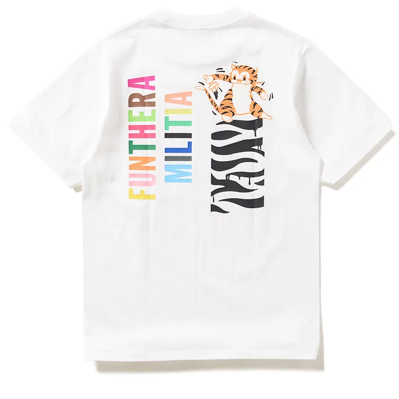 bus event mountain climate A Bathing Ape Colors Tiger Tee - White