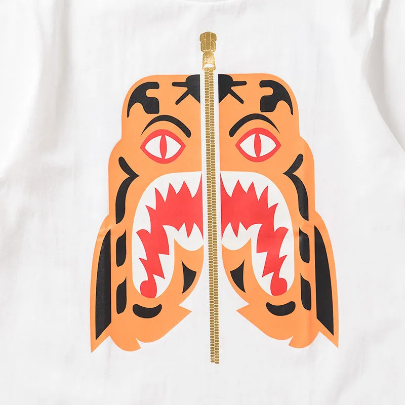 wrap waist A Bathing Ape Colors Tiger Tee - White