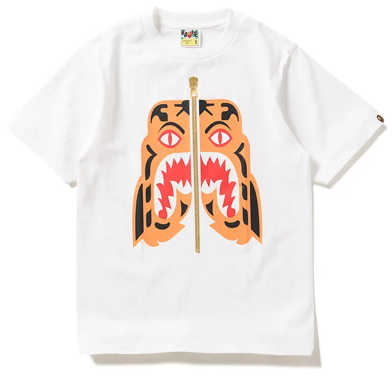 A Bathing Ape Colors Tiger Tee - White Tight-fitting