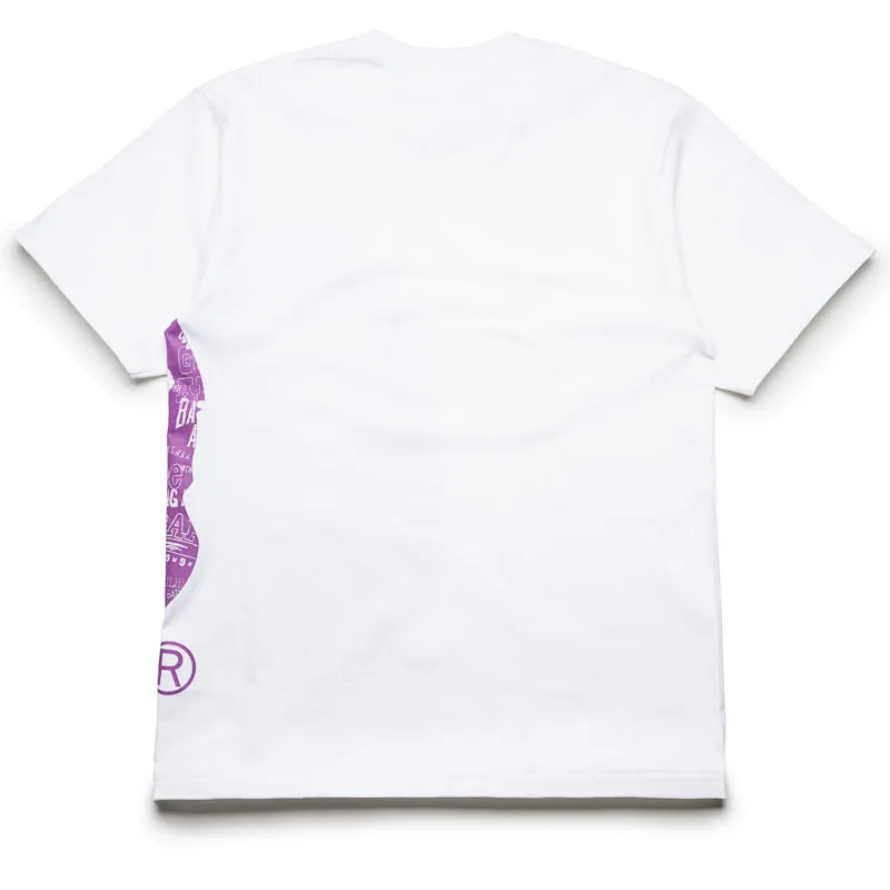 A Bathing Ape Comic Art Tee - White/Purple lounge pants silhouette Sleepwear