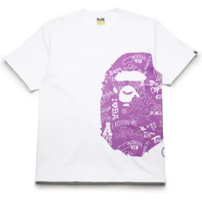 one of a kind A Bathing Ape Comic Art Tee - White/Purple