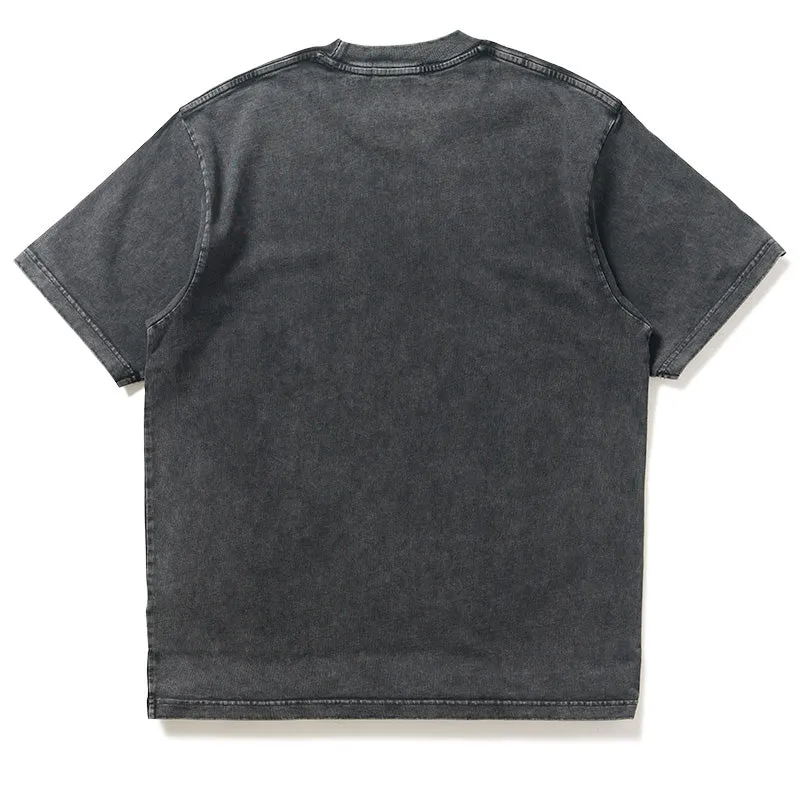 A Bathing Ape Garment Dye Tee - Black geometric