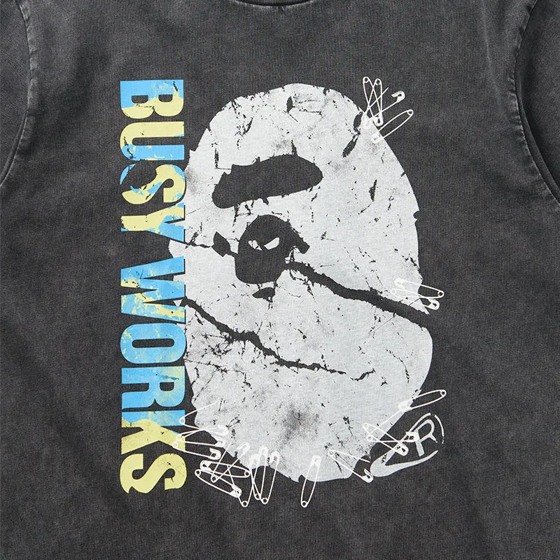 Collar design A Bathing Ape Garment Dye Tee - Black