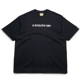 classic waist Decorative details A Bathing Ape Gothic Logo Tee - Black