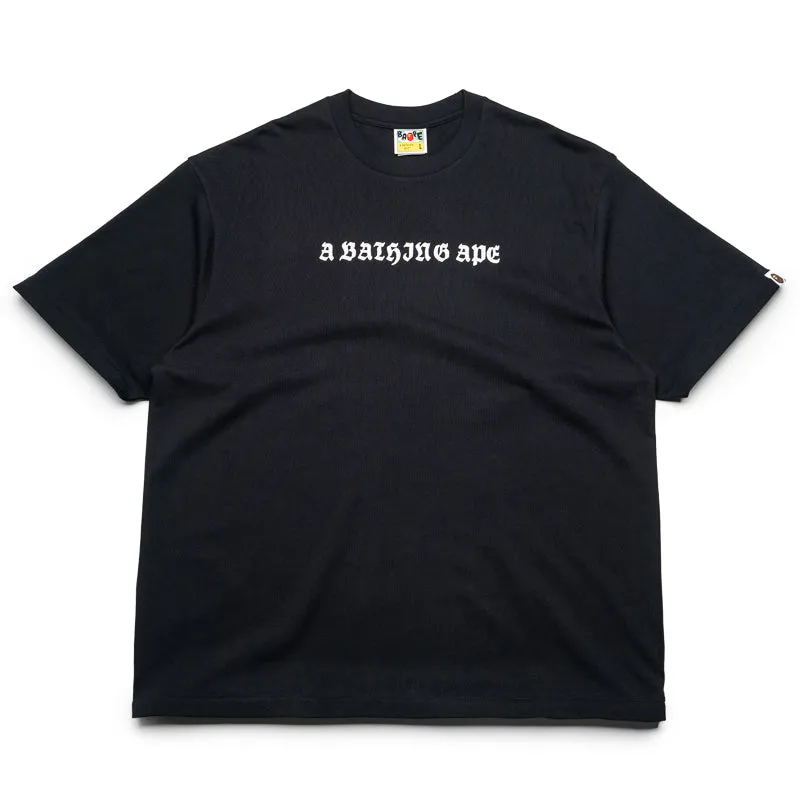 classic waist Decorative details A Bathing Ape Gothic Logo Tee - Black