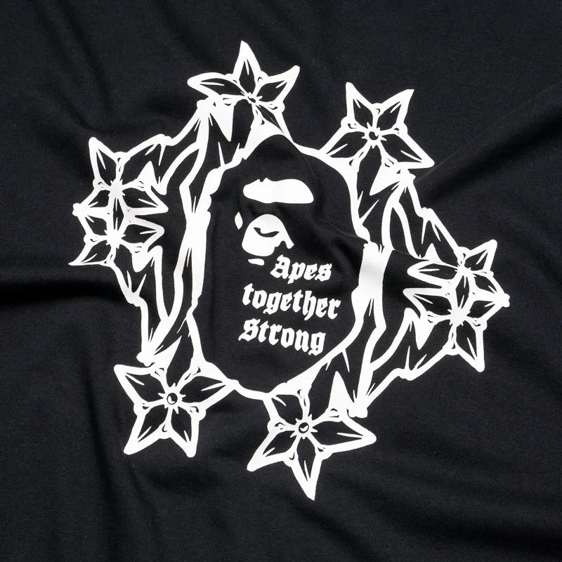 Flats A Bathing Ape Gothic Logo Tee - Black
