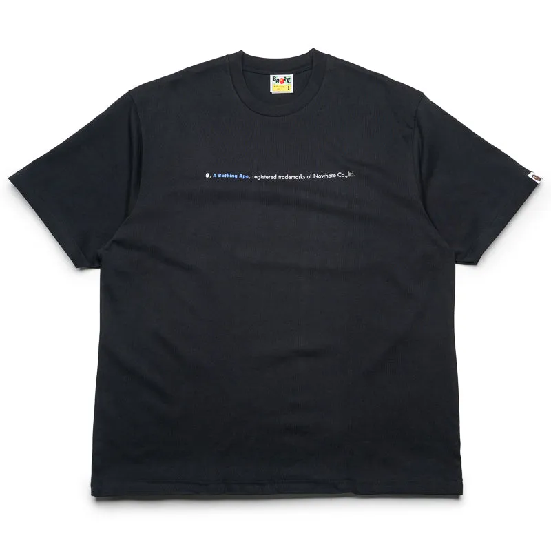 A Bathing Ape Highlight Logo Tee - Black high-low hem Casual-wear