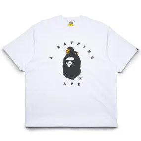 A Bathing Ape Milo College Tee - White kimono silhouette Flatlock Seam Technique
