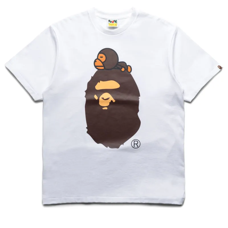 crew neck Size extra large A Bathing Ape Milo On Big Ape Tee - White