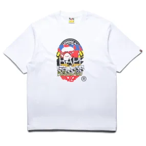 A Bathing Ape Multi Logo Ape Head Tee - White campervan event