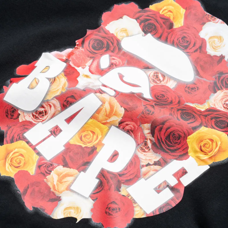 A Bathing Ape Rose Ape Head Tee - Black Washable material Metallic colors