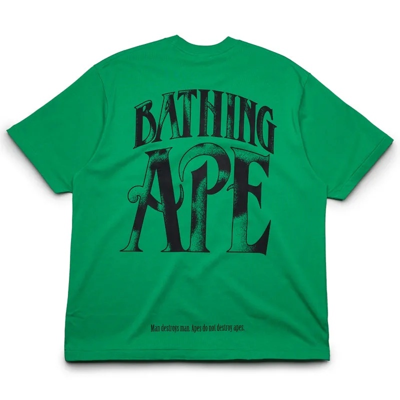 Machine washable A Bathing Ape Screen Print Logo Tee - Green